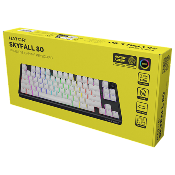Tastatură Hator Skyfall 80 Fără fir / Black photo 6