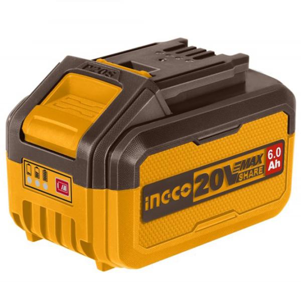 Acumulator pentru instrumente INGCO FBLI2060 Li-Ion / 6 Ah / 20 V photo 1