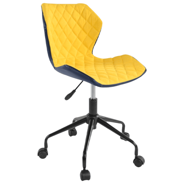 Fotoliu de birou DecoPrim BX-3030 Piele artificială/ Yellow Black photo 1