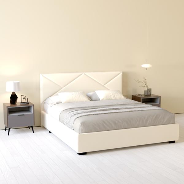 Кровать My-Style my-Fina Deco 200 x 200 см / Фанера / Светло-Бежевый photo 4