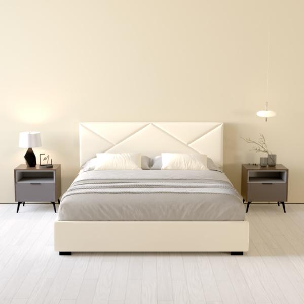 Кровать My-Style my-Fina Deco 200 x 200 см / Фанера / Светло-Бежевый photo 6