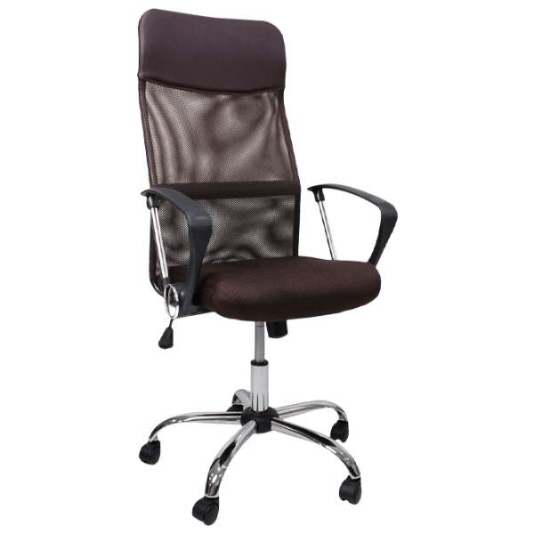 Офисное кресло DecoPrim F-63 Акриловая сетка/ Коричневый  photo 1
