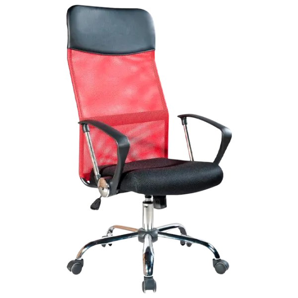 Fotoliu de birou DecoPrim F-63 Plasă acrilică/ Black Red photo 1