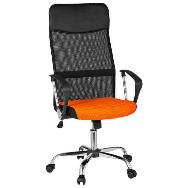 Fotoliu de birou DecoPrim F-63 Plasă acrilică/ Black Orange photo 1