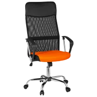 Fotoliu de birou DecoPrim F-63 Plasă acrilică/ Black Orange