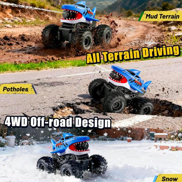Mașină Lead Honor Amphibious Racing Shark LH-C084  / 2.4 GHz / Red Blue photo 3