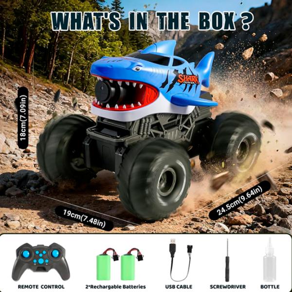 Mașină Lead Honor Amphibious Racing Shark LH-C084  / 2.4 GHz / Red Blue photo 8