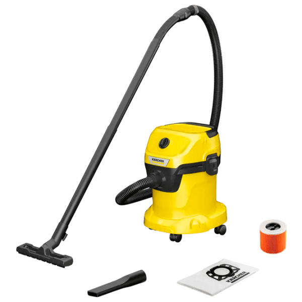 Промышленный пылесос KARCHER WD3 1.628-104.0 + Фильтр 2.863-314.0 1000 Вт / Желтый photo 1