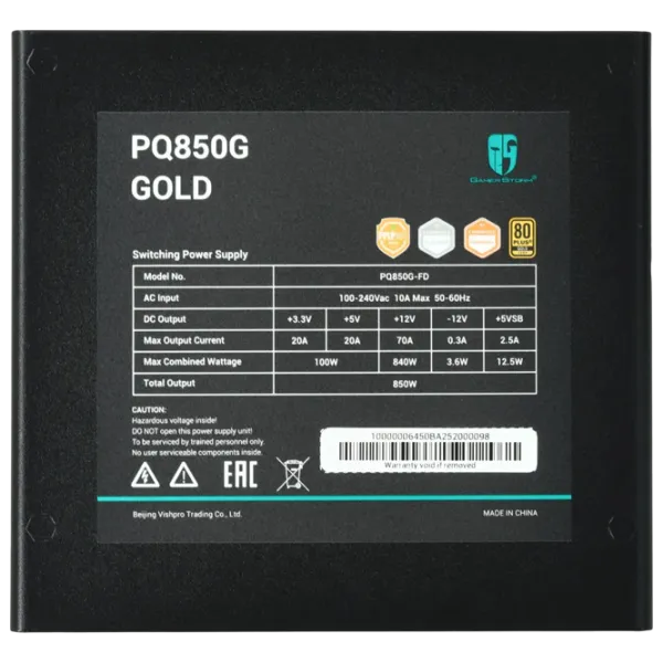 Блок питания GamerStorm PQ850G 80+ Gold / 850 Вт photo 4