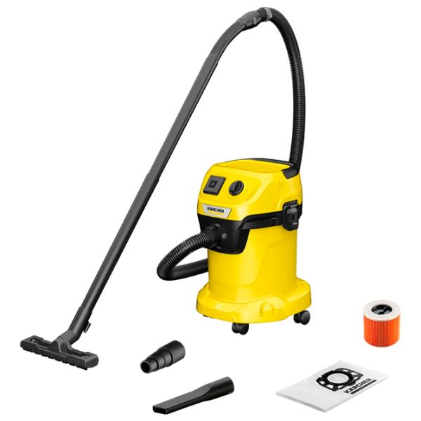 Промышленный пылесос KARCHER WD3 P V-17/4/20 1000 Вт / Желтый photo 1