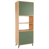 Шкаф с полками Fot Loft 190 x 70 x 40см / ЛДСП / Оливковый