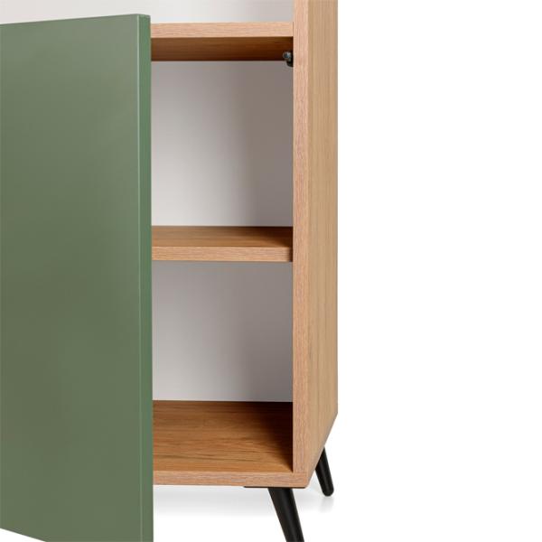 Шкаф с полками Fot Loft 190 x 70 x 40см / ЛДСП / Оливковый photo 2