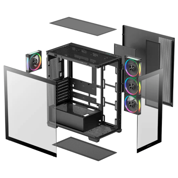 Корпус Deepcool CG580 4F V2 Mid Tower / Черный photo 10