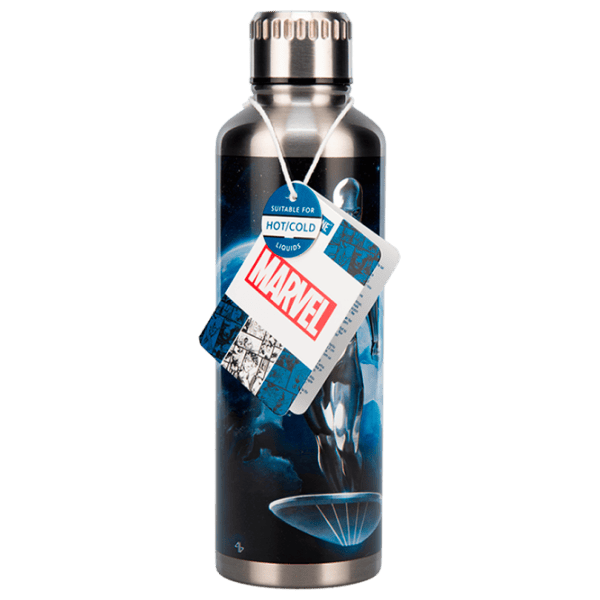 Sticlă pentru apă Paladone Fantastic Four Silver Surfer Metal Water Bottle Silver photo 1