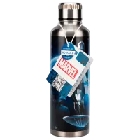 Sticlă pentru apă Paladone Fantastic Four Silver Surfer Metal Water Bottle Silver