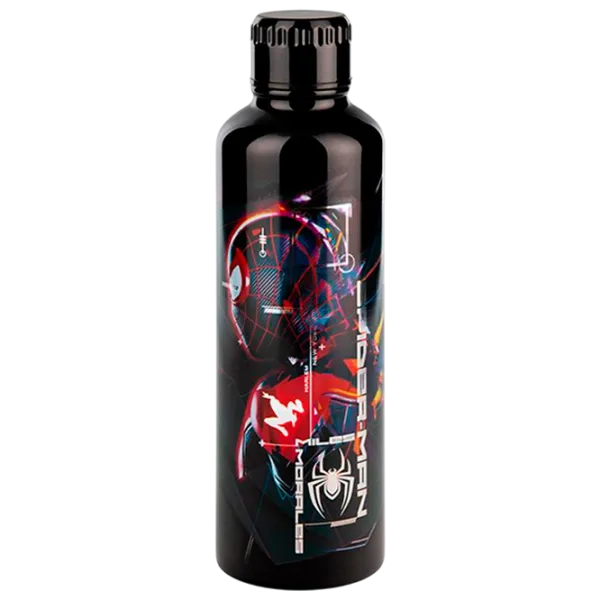 Sticlă pentru apă Paladone Spiderman Miles Morales Metal Water Bottle Black photo 1