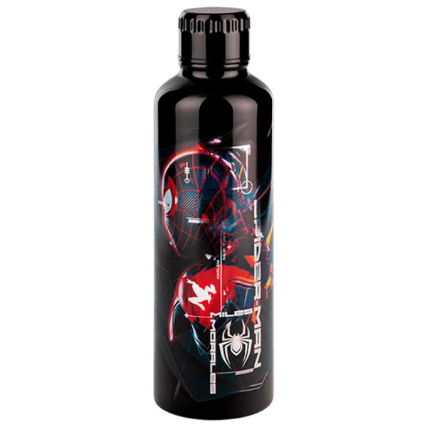 Sticlă pentru apă Paladone Spiderman Miles Morales Metal Water Bottle Black photo 1