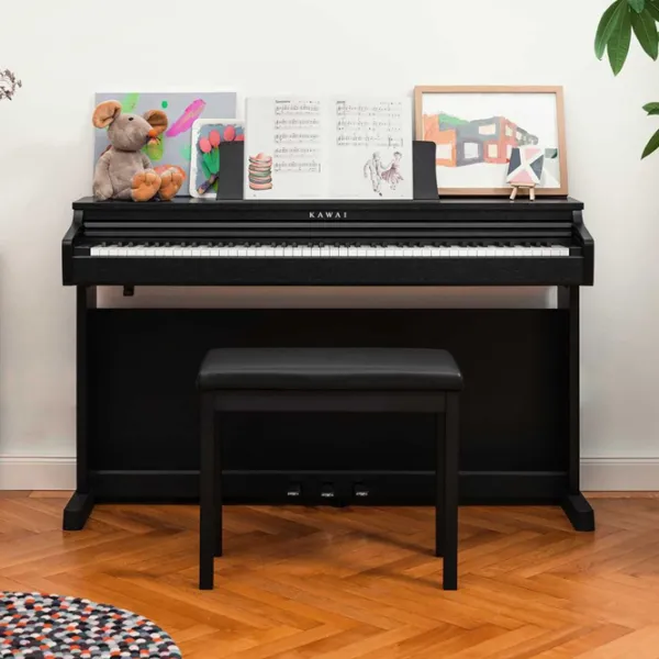 Pian electric Kawai CX202 Acustic / 88 clape / Split / Black photo 4
