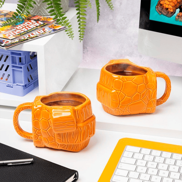 Sticlă pentru apă Paladone Marvel Fantastic Four The Thing Shaped Mug 500 ml photo 2