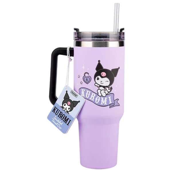 Кружка Paladone Kuromi Insulated Cup and Straw Фиолетовый photo 1