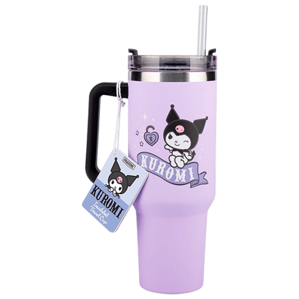 Кружка Paladone Kuromi Insulated Cup and Straw Фиолетовый photo 1