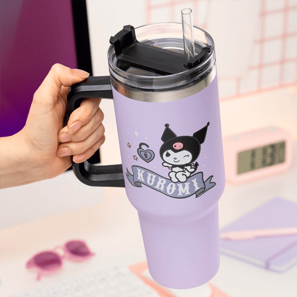 Кружка Paladone Kuromi Insulated Cup and Straw Фиолетовый photo 2