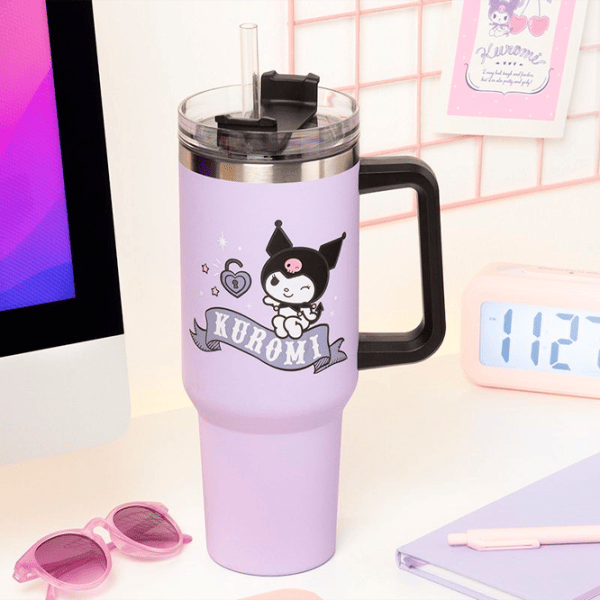 Кружка Paladone Kuromi Insulated Cup and Straw Фиолетовый photo 3