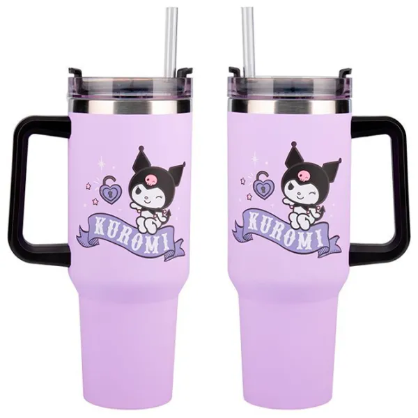 Кружка Paladone Kuromi Insulated Cup and Straw Фиолетовый photo 4