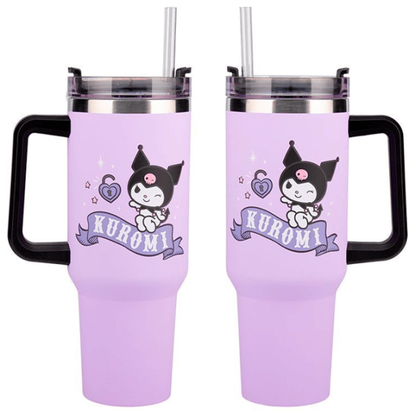 Кружка Paladone Kuromi Insulated Cup and Straw Фиолетовый photo 4