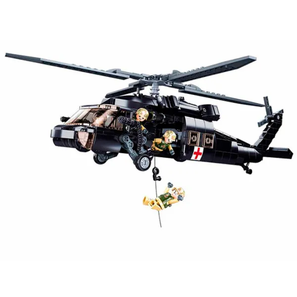 Constructor Sluban US Army medical helicopter Armată/ Black photo 3