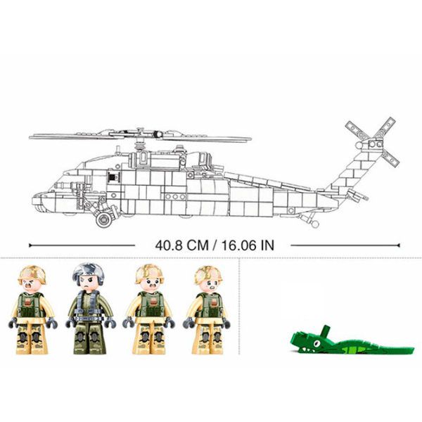 Constructor Sluban US Army medical helicopter Armată/ Black photo 4
