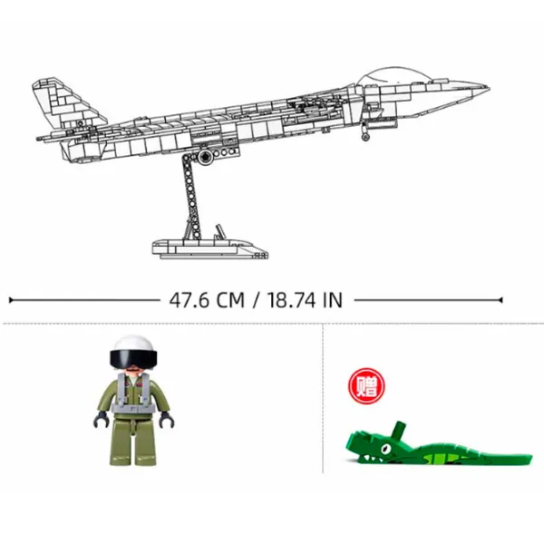 Constructor Sluban Stealth J20SS Avion/ Gray photo 4