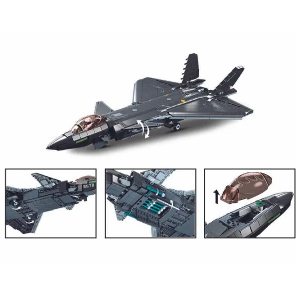 Constructor Sluban Stealth J20SS Avion/ Gray photo 6