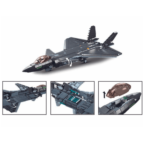 Constructor Sluban Stealth J20SS Avion/ Gray photo 6