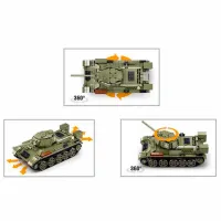 Конструктор с радиоуправлением Sluban T34S Tank Армия/ Хаки photo 5