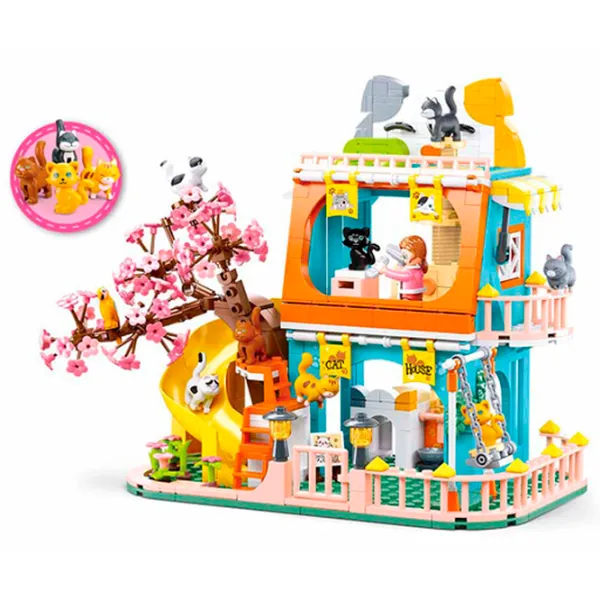 Constructor Sluban Cat House Clasic/ Orange photo 5