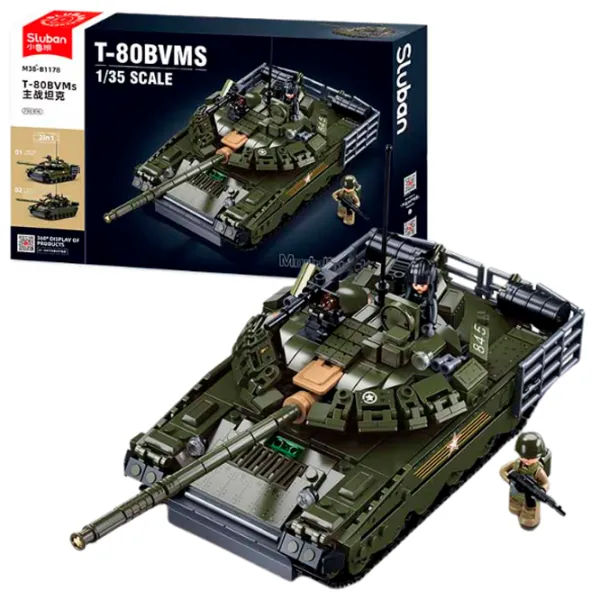 Constructor Sluban T-80BVMS Armată/ Khaki photo 2
