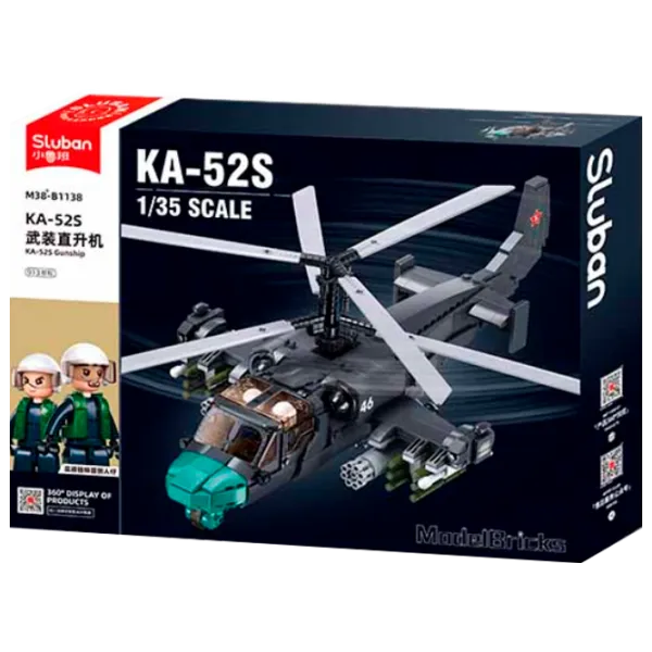 Constructor Sluban KA-52S Elicopter/ Gray photo 1