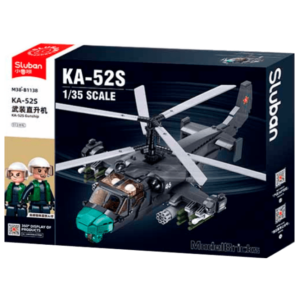 Constructor Sluban KA-52S Elicopter/ Gray photo 1