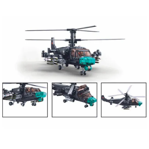 Constructor Sluban KA-52S Elicopter/ Gray photo 3