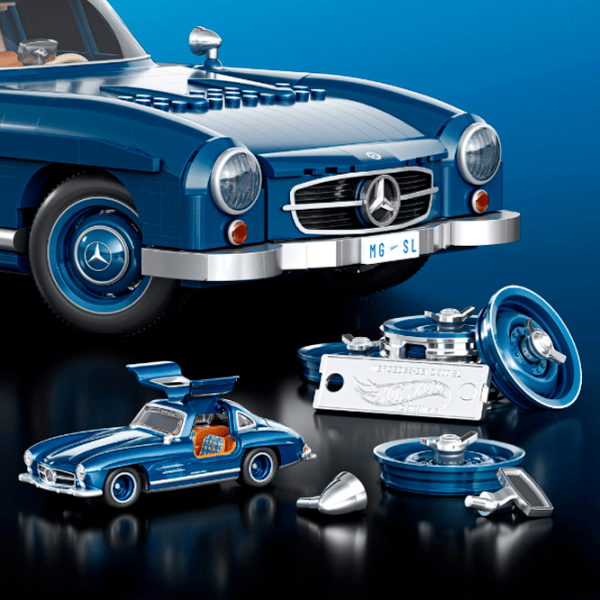 Constructor Hot Wheels Mercedes-Benz 300 SL Mașină/ Blue photo 3