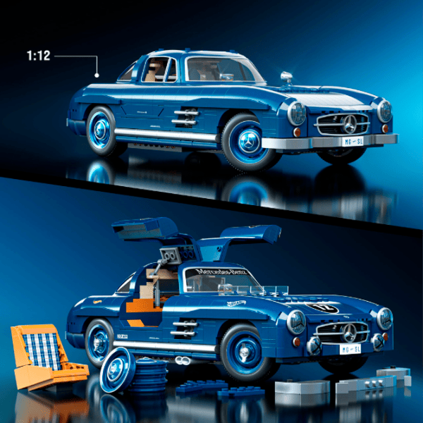 Constructor Hot Wheels Mercedes-Benz 300 SL Mașină/ Blue photo 5