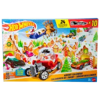 Jucărie interactivă Hot Wheels Advent Calendar 2025 JCB47 3+ / Multicolor Red