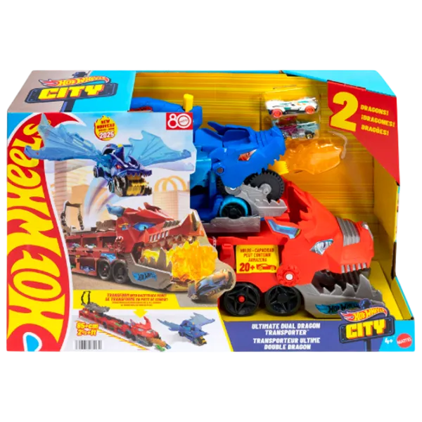 Set jucării Hot Wheels City Two-dragon conveyor JBM72 4+ / Multicolor Red photo 1