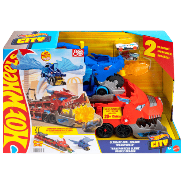 Set jucării Hot Wheels City Two-dragon conveyor JBM72 4+ / Multicolor Red photo 1
