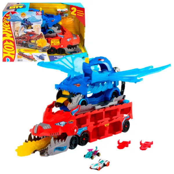 Set jucării Hot Wheels City Two-dragon conveyor JBM72 4+ / Multicolor Red photo 3