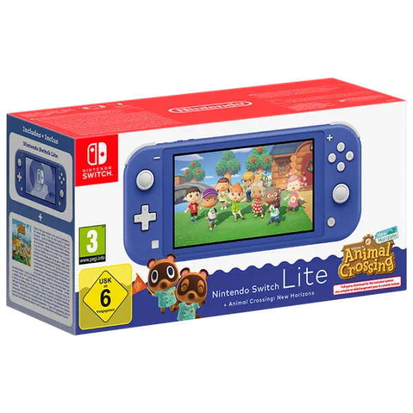 Nintendo Lite Blue + Animal Crossing: New Horizons  / Синий photo 1