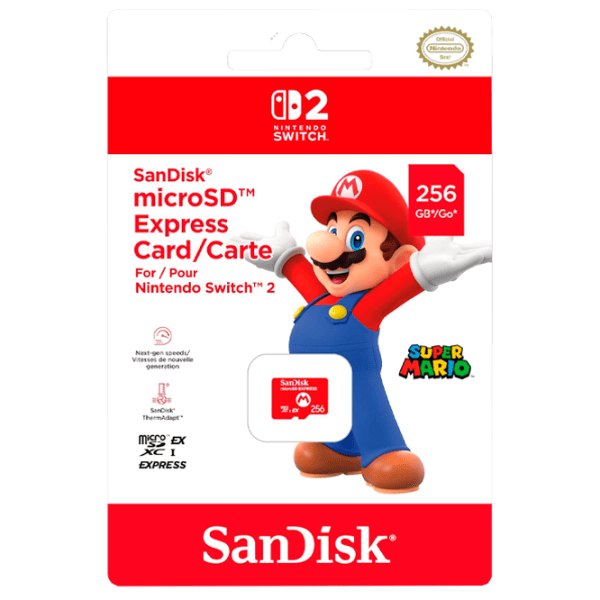 Карта памяти SanDisk microSD Express Card Nintendo Switch 2 / Красный photo 1