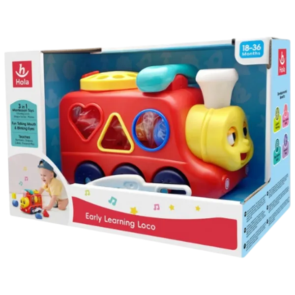 Интерактивная игрушка Hola Toys 3-in-1 Locomotive HE9981 1+ / Красный photo 4