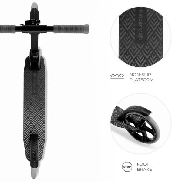 Trotinetă pentru copii cu două roți KinderKraft FREELY (KRFREE00BLK0000) 100 kg/ Black photo 5